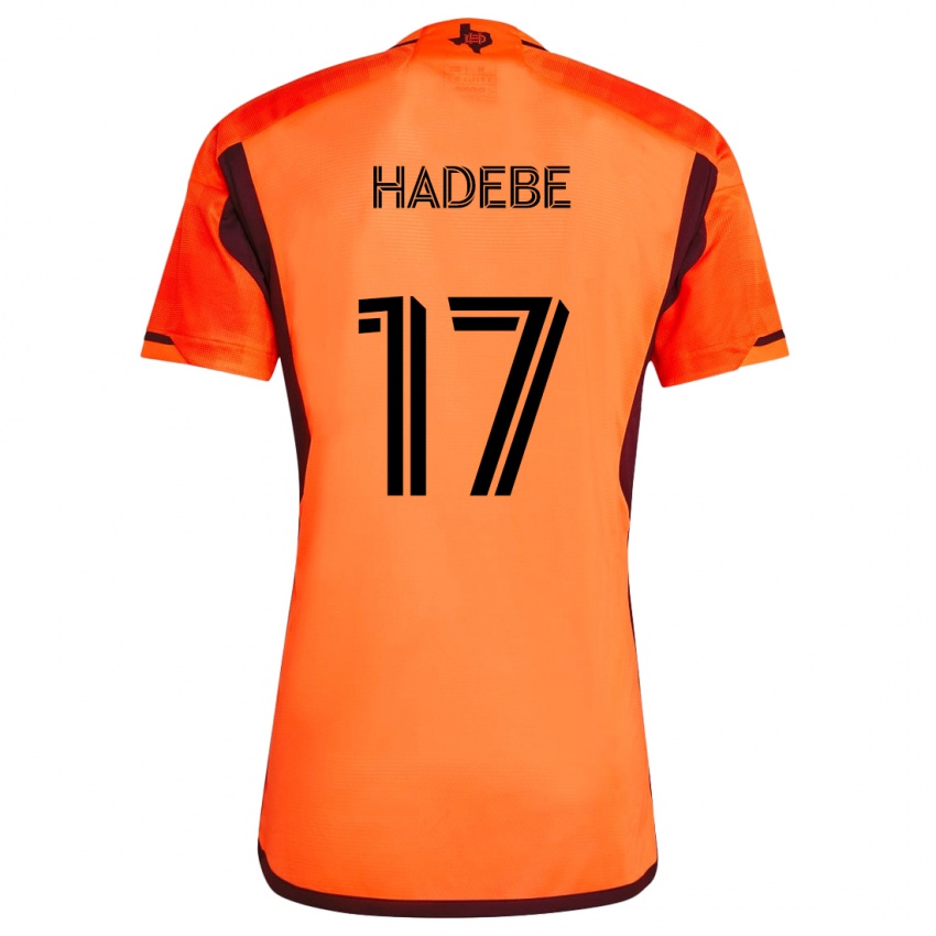 Niño Camiseta Teenage Hadebe #17 Naranja Negro 1ª Equipación 2024/25 La Camisa México