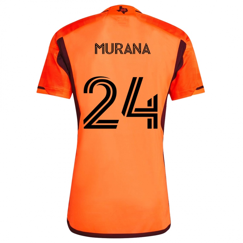 Niño Camiseta Mujeeb Murana #24 Naranja Negro 1ª Equipación 2024/25 La Camisa México