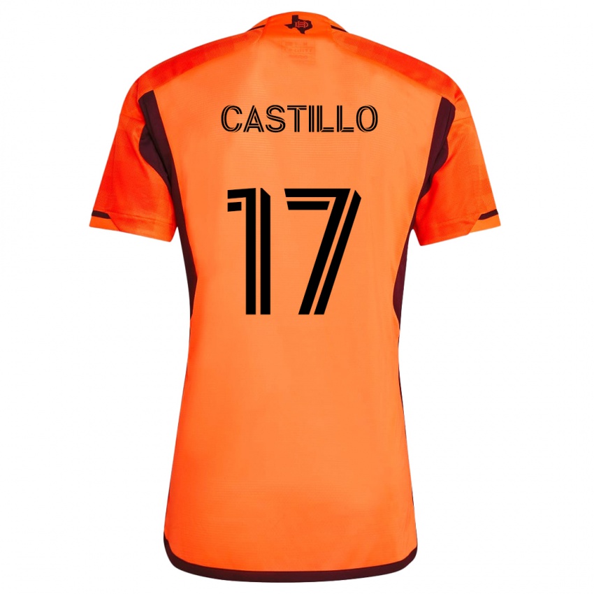 Niño Camiseta Joyner Castillo #17 Naranja Negro 1ª Equipación 2024/25 La Camisa México