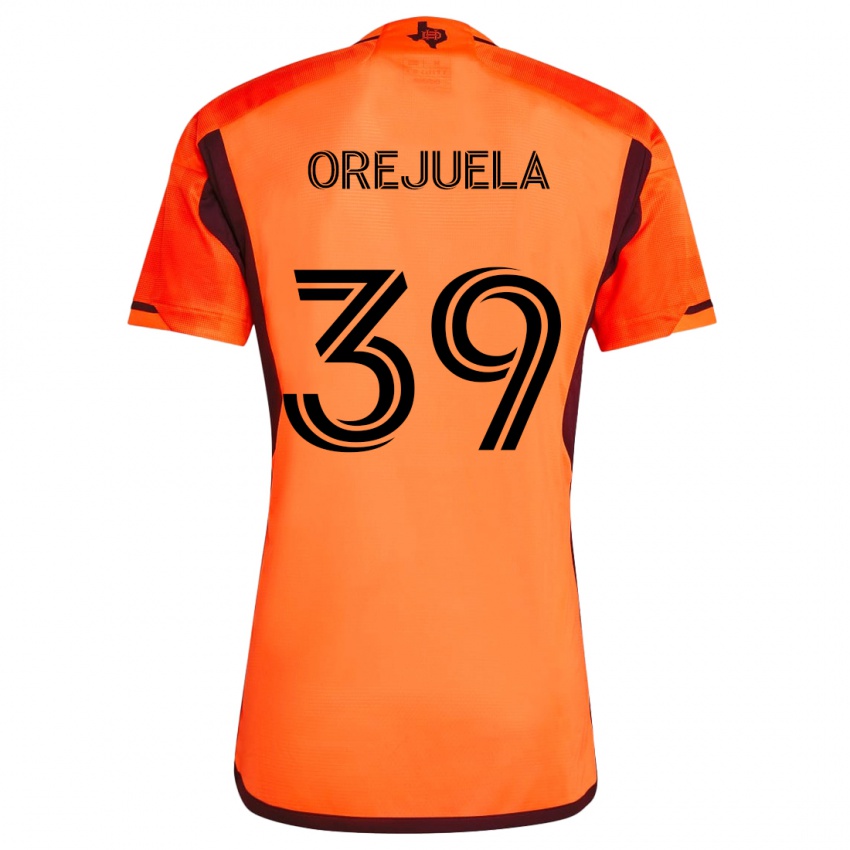 Niño Camiseta Jesus Orejuela #39 Naranja Negro 1ª Equipación 2024/25 La Camisa México