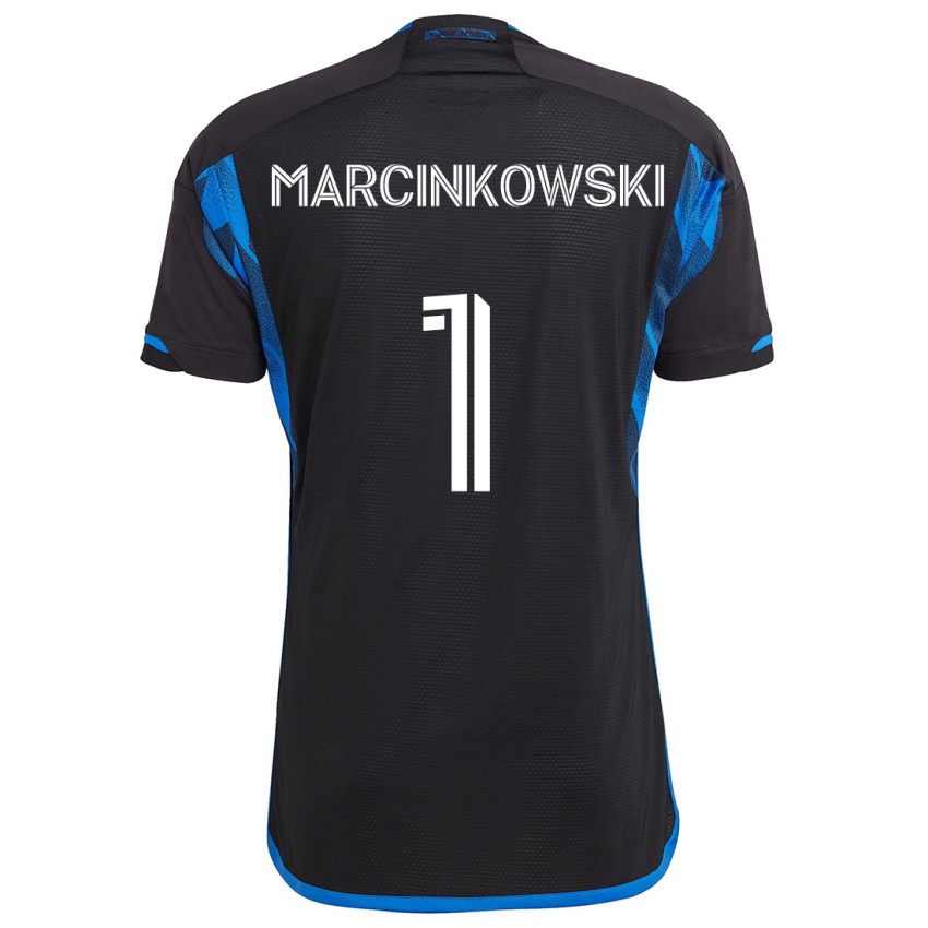 Niño Camiseta Jt Marcinkowski #1 Azul Negro 1ª Equipación 2024/25 La Camisa México