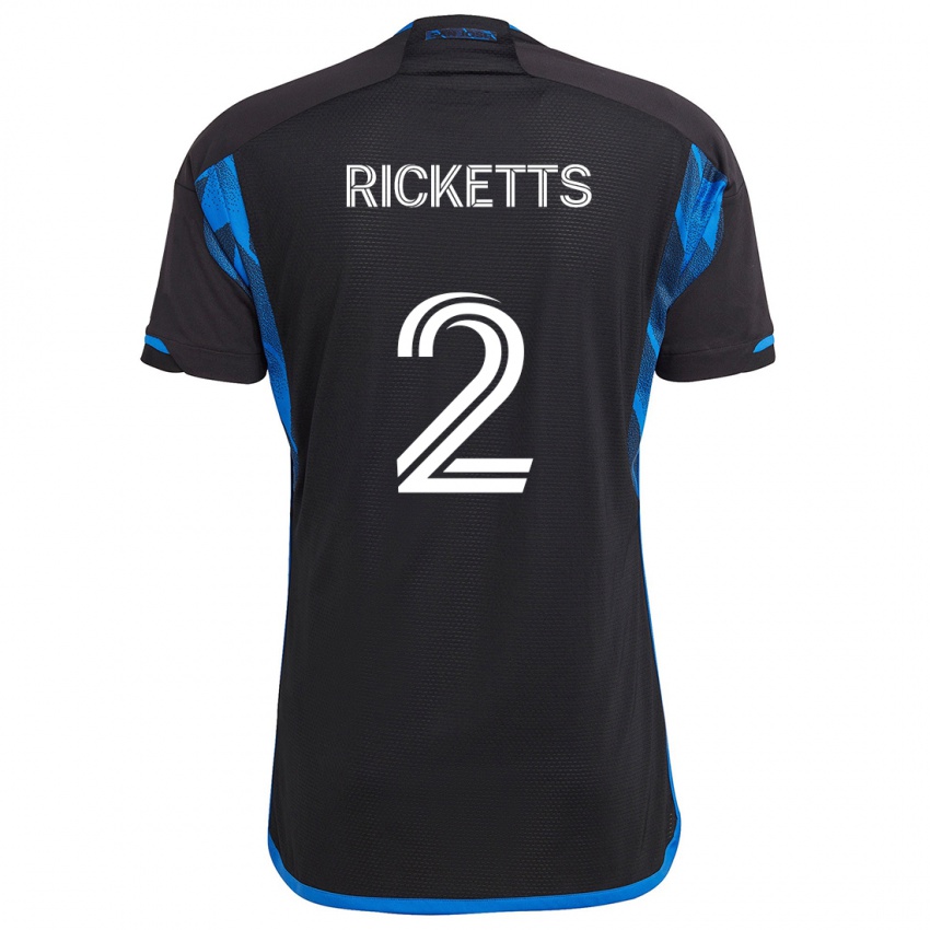 Niño Camiseta Jamar Ricketts #2 Azul Negro 1ª Equipación 2024/25 La Camisa México