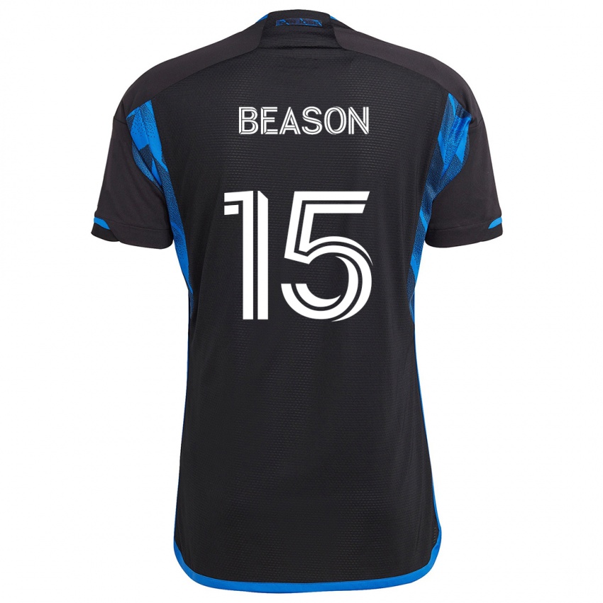 Niño Camiseta Tanner Beason #15 Azul Negro 1ª Equipación 2024/25 La Camisa México