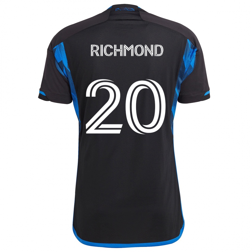 Niño Camiseta Will Richmond #20 Azul Negro 1ª Equipación 2024/25 La Camisa México