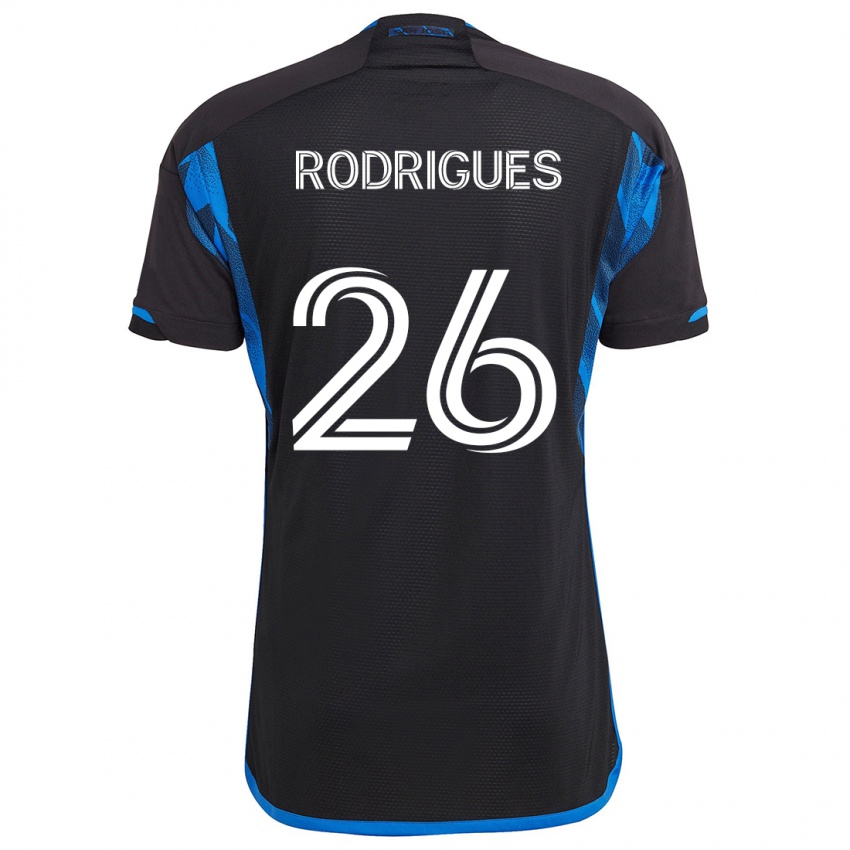 Niño Camiseta Rodrigues #26 Azul Negro 1ª Equipación 2024/25 La Camisa México