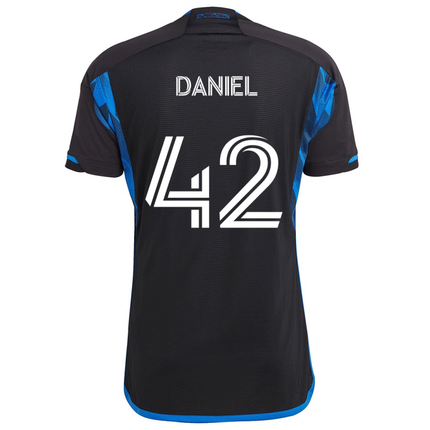 Niño Camiseta Daniel #42 Azul Negro 1ª Equipación 2024/25 La Camisa México