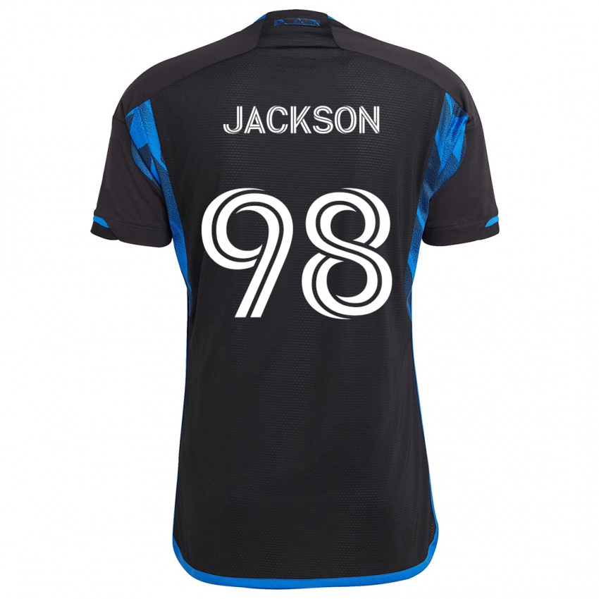 Niño Camiseta Jacob Jackson #98 Azul Negro 1ª Equipación 2024/25 La Camisa México