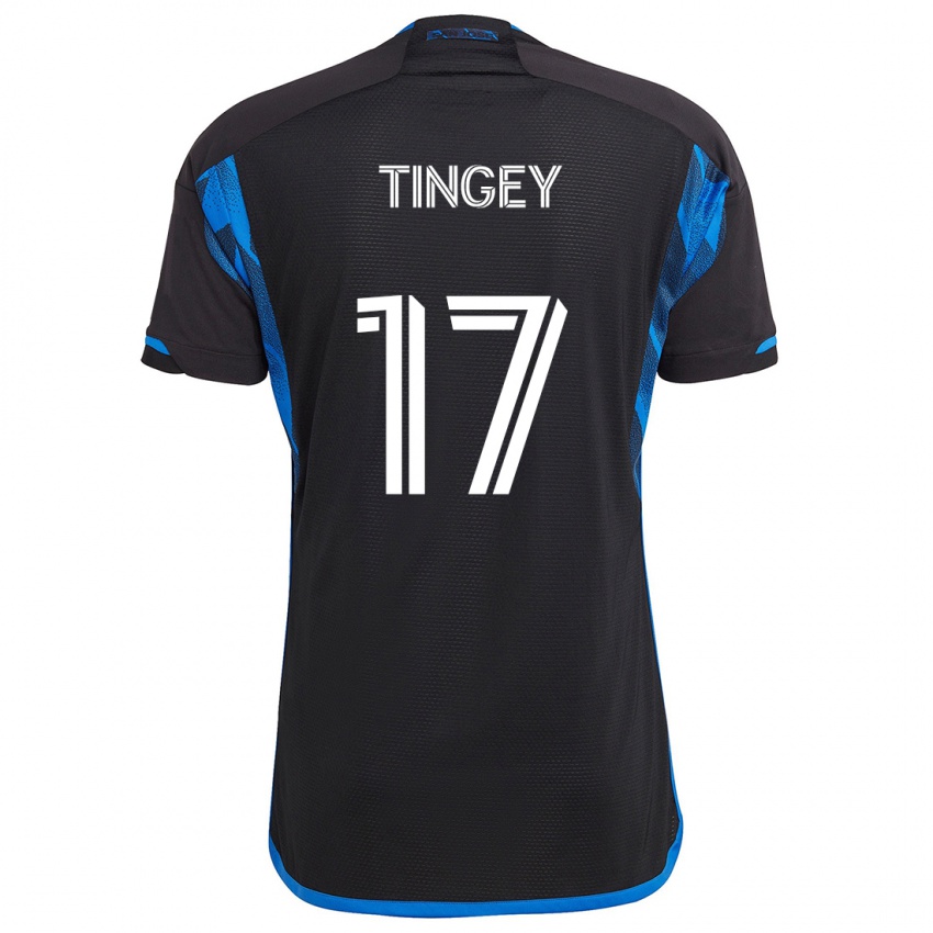 Niño Camiseta Keegan Tingey #17 Azul Negro 1ª Equipación 2024/25 La Camisa México