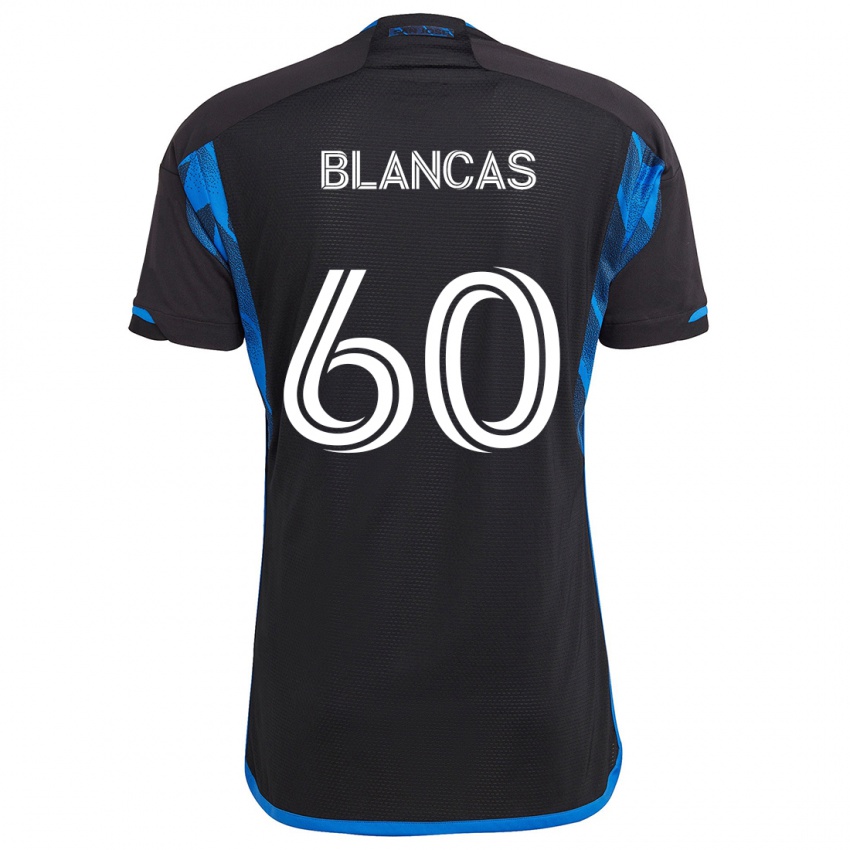 Niño Camiseta Eduardo Blancas #60 Azul Negro 1ª Equipación 2024/25 La Camisa México