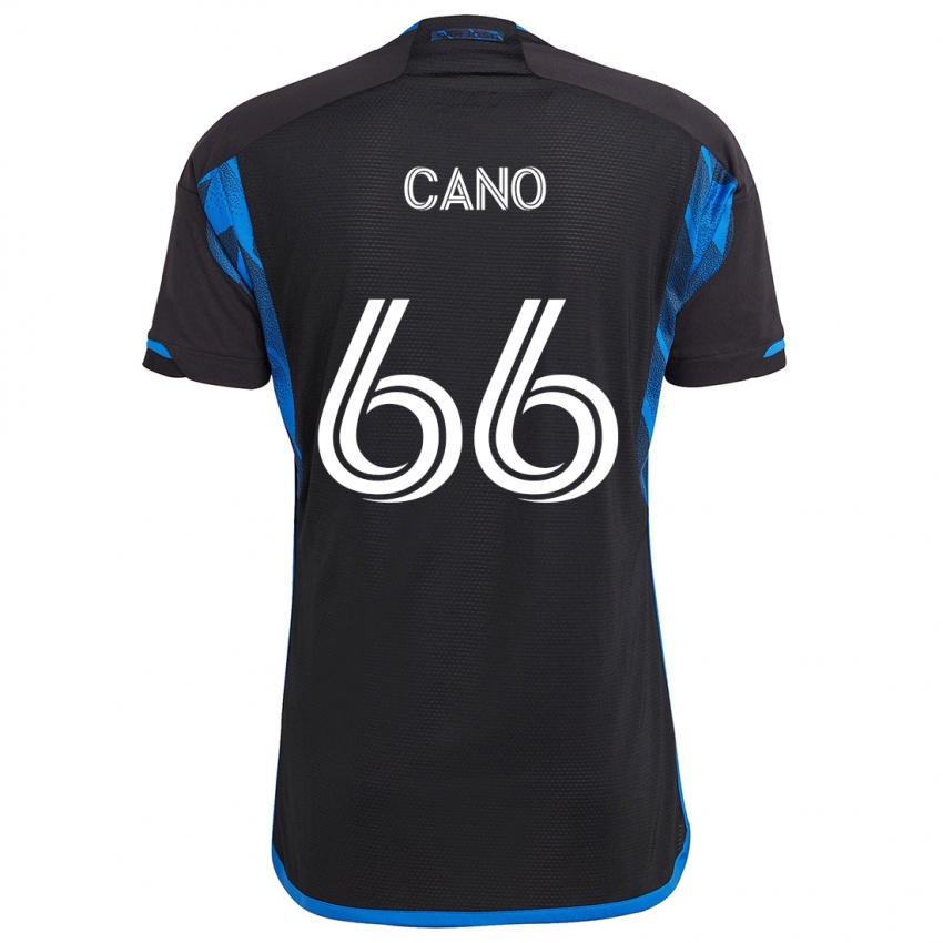 Niño Camiseta Alejandro Cano #66 Azul Negro 1ª Equipación 2024/25 La Camisa México