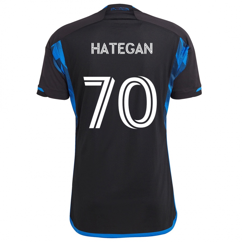 Niño Camiseta Roberto Hategan #70 Azul Negro 1ª Equipación 2024/25 La Camisa México