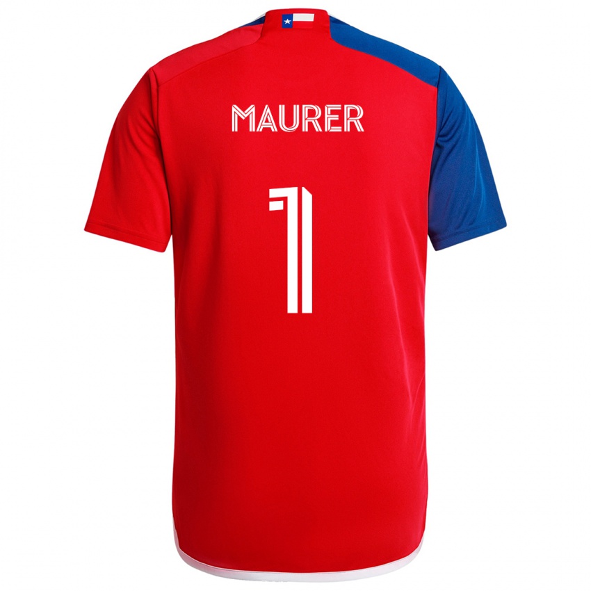 Niño Camiseta Jimmy Maurer #1 Azul Rojo 1ª Equipación 2024/25 La Camisa México