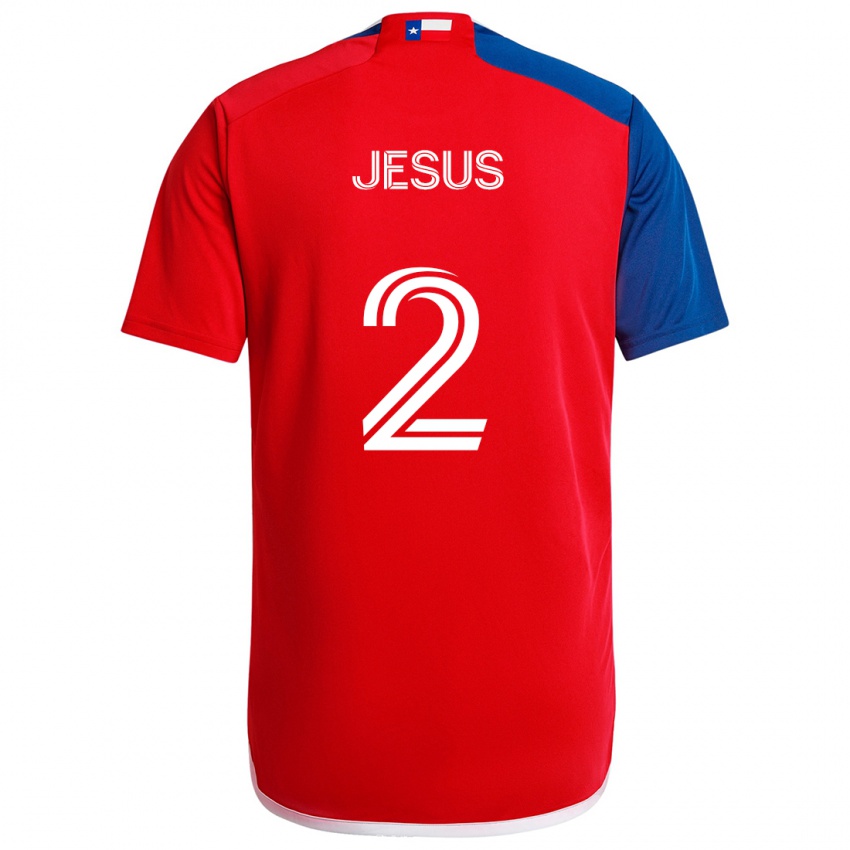 Niño Camiseta Geovane Jesus #2 Azul Rojo 1ª Equipación 2024/25 La Camisa México