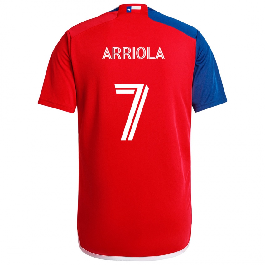 Niño Camiseta Paul Arriola #7 Azul Rojo 1ª Equipación 2024/25 La Camisa México