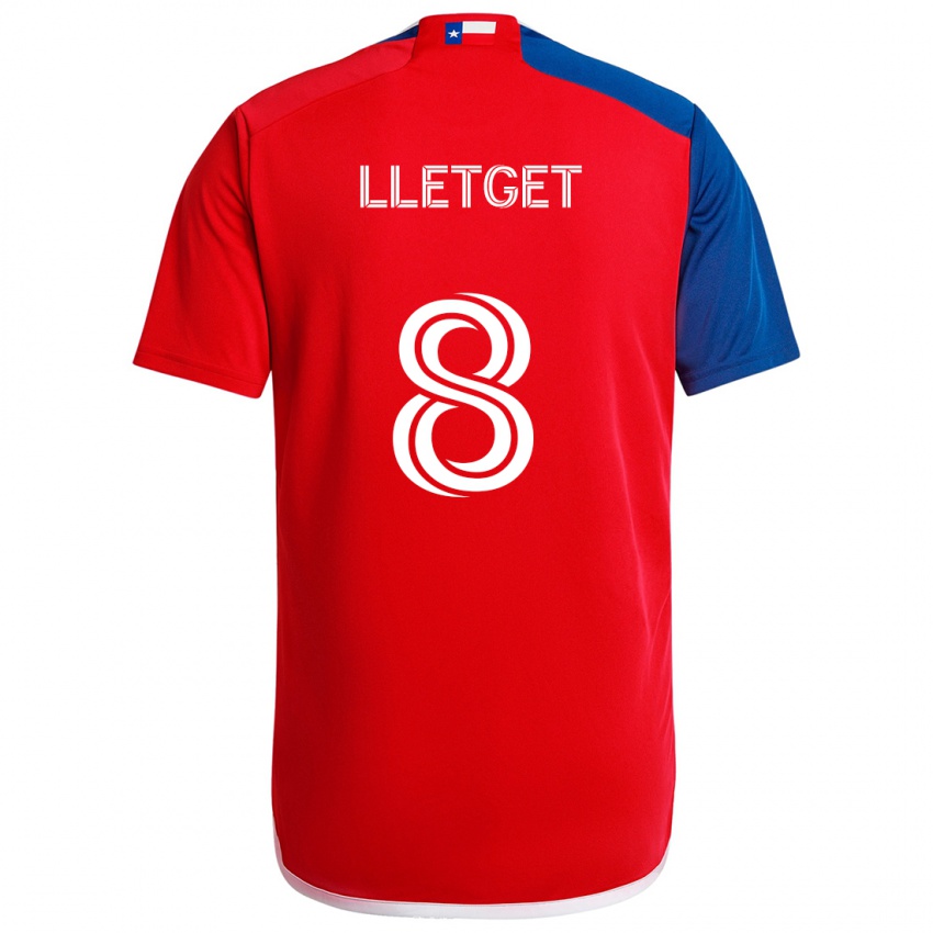 Niño Camiseta Sebastian Lletget #8 Azul Rojo 1ª Equipación 2024/25 La Camisa México