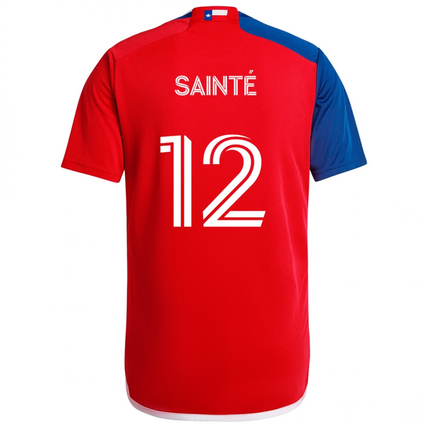 Niño Camiseta Carl Sainté #12 Azul Rojo 1ª Equipación 2024/25 La Camisa México