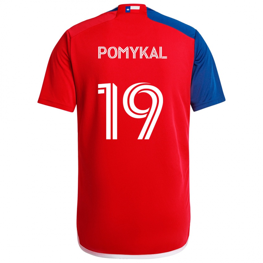 Niño Camiseta Paxton Pomykal #19 Azul Rojo 1ª Equipación 2024/25 La Camisa México