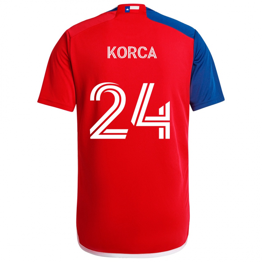 Niño Camiseta Amet Korca #24 Azul Rojo 1ª Equipación 2024/25 La Camisa México