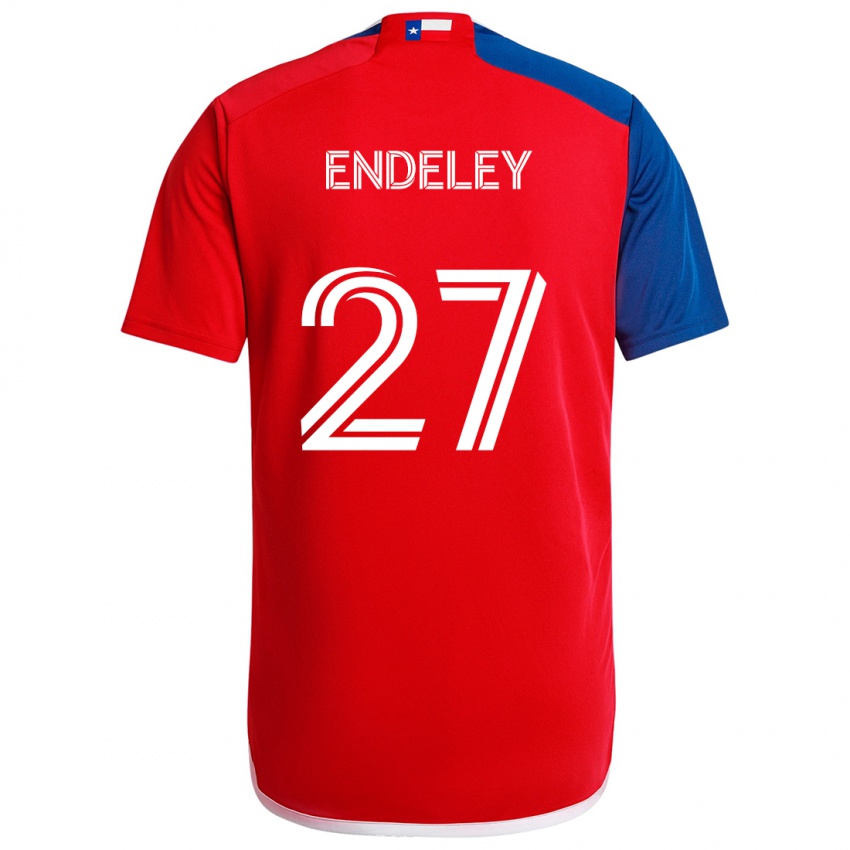 Niño Camiseta Herbert Endeley #27 Azul Rojo 1ª Equipación 2024/25 La Camisa México