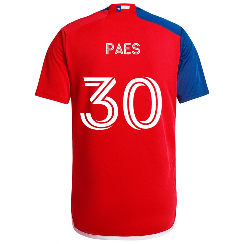 Niño Camiseta Maarten Paes #30 Azul Rojo 1ª Equipación 2024/25 La Camisa México