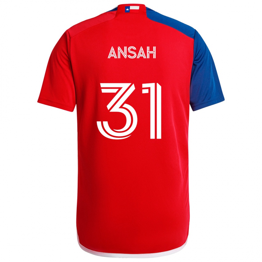 Niño Camiseta Eugene Ansah #31 Azul Rojo 1ª Equipación 2024/25 La Camisa México