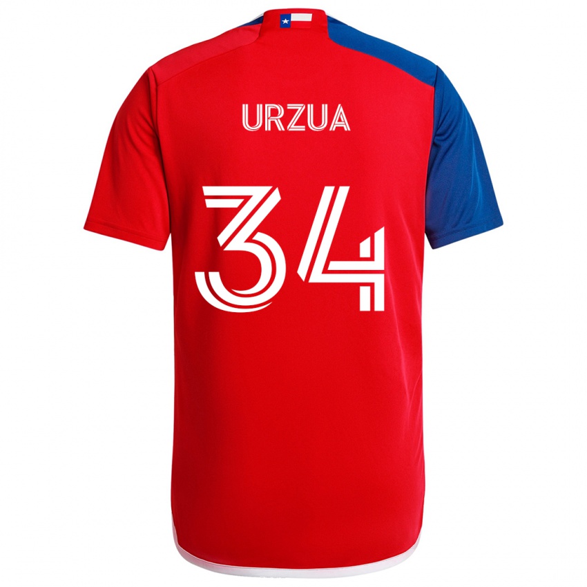 Niño Camiseta Alejandro Urzua #34 Azul Rojo 1ª Equipación 2024/25 La Camisa México