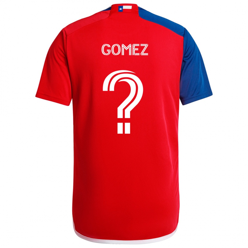 Niño Camiseta Victor Gomez #0 Azul Rojo 1ª Equipación 2024/25 La Camisa México