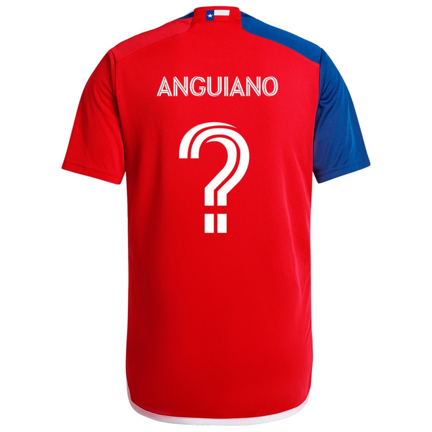 Niño Camiseta Adrian Anguiano #0 Azul Rojo 1ª Equipación 2024/25 La Camisa México