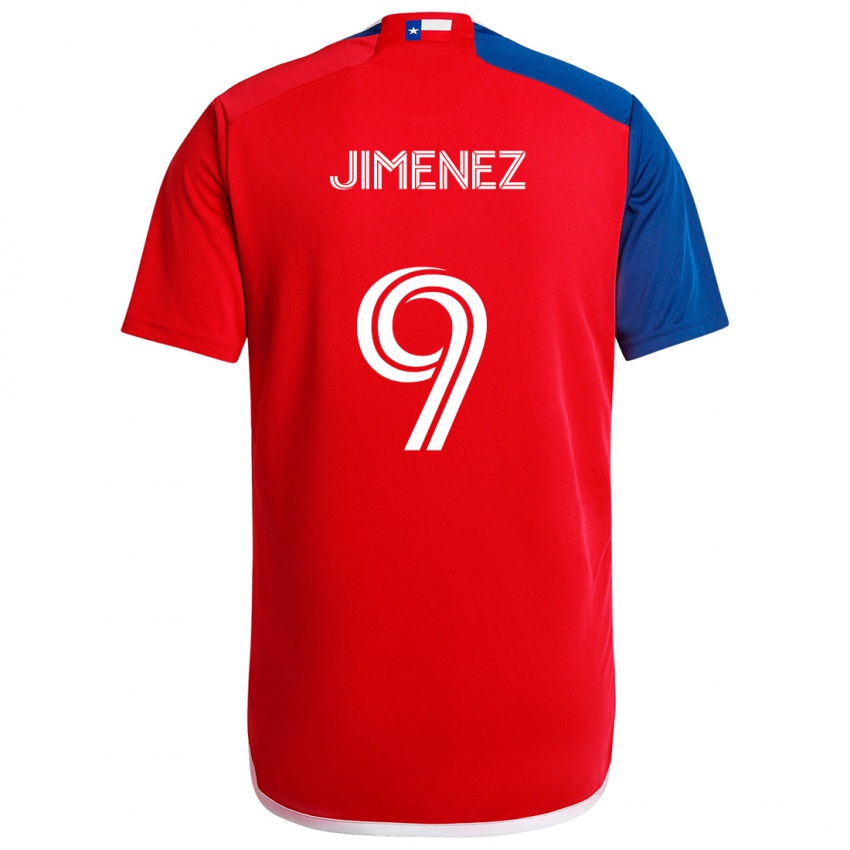 Niño Camiseta Jesús Jiménez #9 Azul Rojo 1ª Equipación 2024/25 La Camisa México