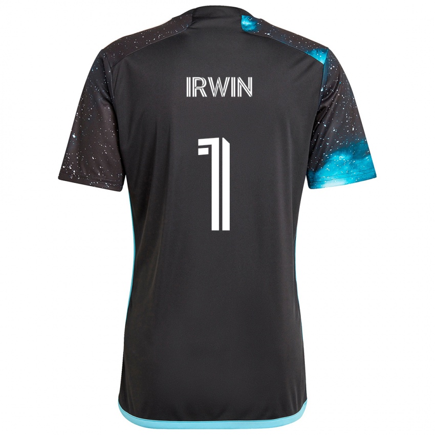 Niño Camiseta Clint Irwin #1 Azul Negro 1ª Equipación 2024/25 La Camisa México