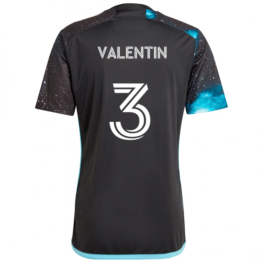 Niño Camiseta Zarek Valentin #3 Azul Negro 1ª Equipación 2024/25 La Camisa México