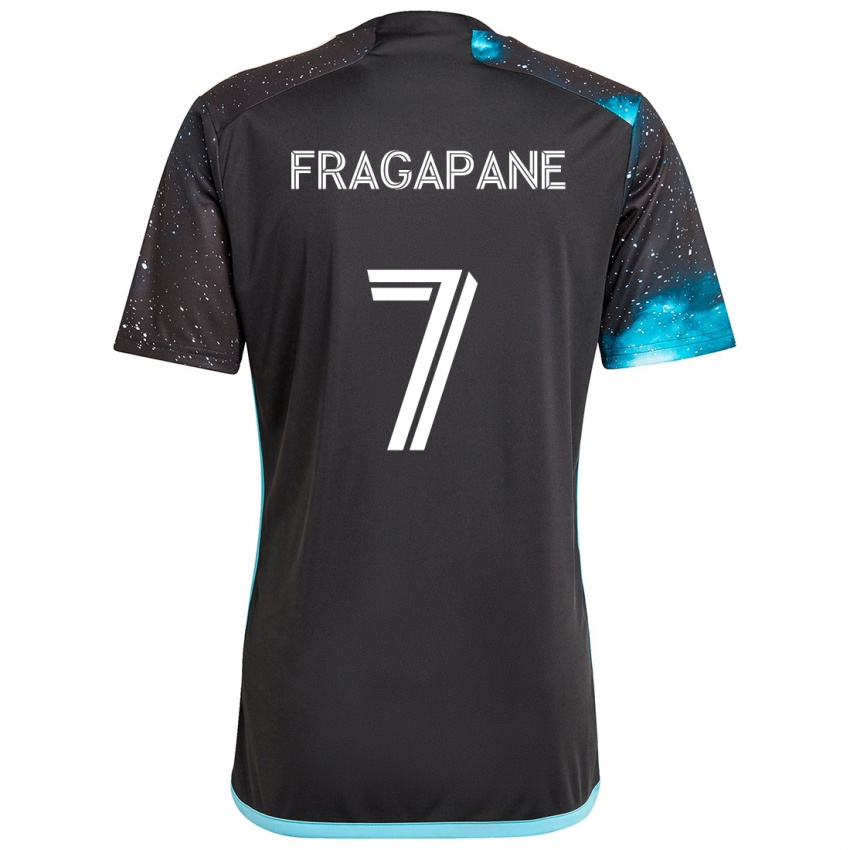 Niño Camiseta Franco Fragapane #7 Azul Negro 1ª Equipación 2024/25 La Camisa México