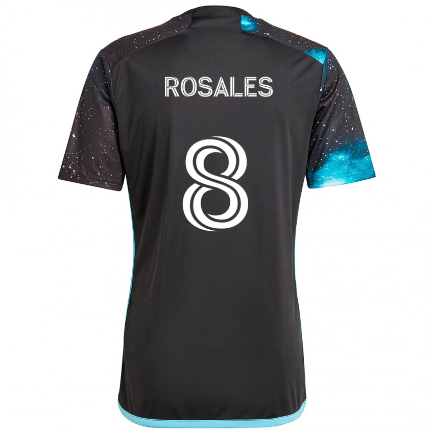 Niño Camiseta Joseph Rosales #8 Azul Negro 1ª Equipación 2024/25 La Camisa México