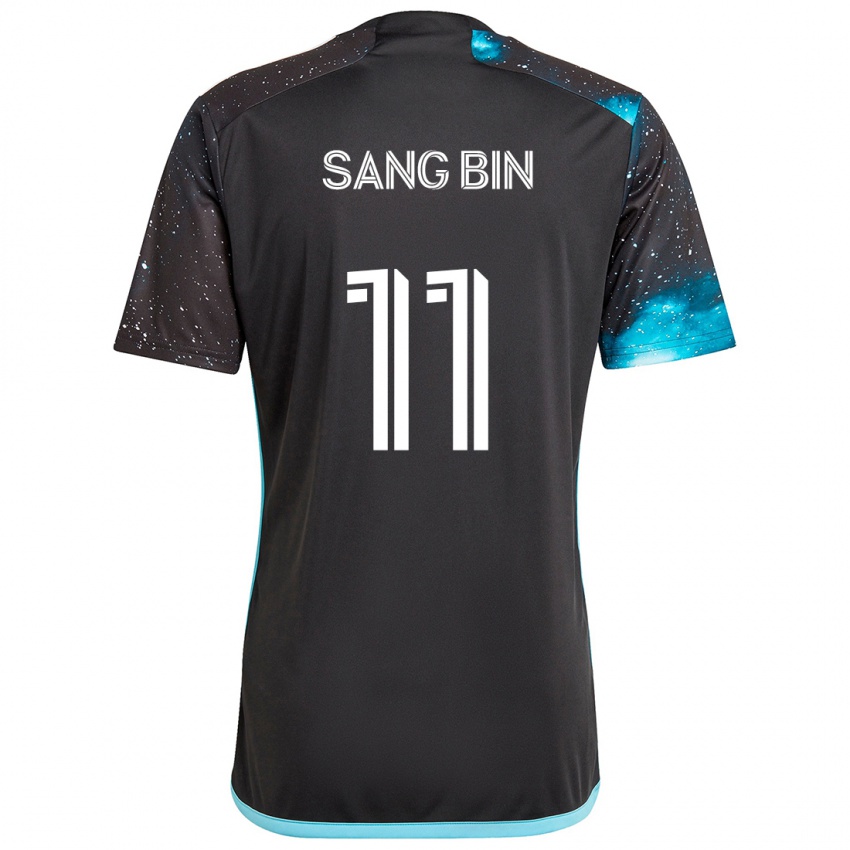 Niño Camiseta Sang-Bin Jeong #11 Azul Negro 1ª Equipación 2024/25 La Camisa México