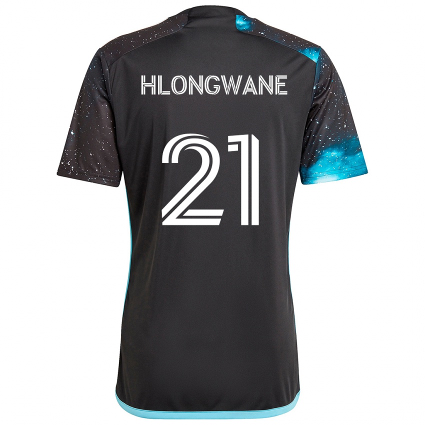 Niño Camiseta Bongokuhle Hlongwane #21 Azul Negro 1ª Equipación 2024/25 La Camisa México