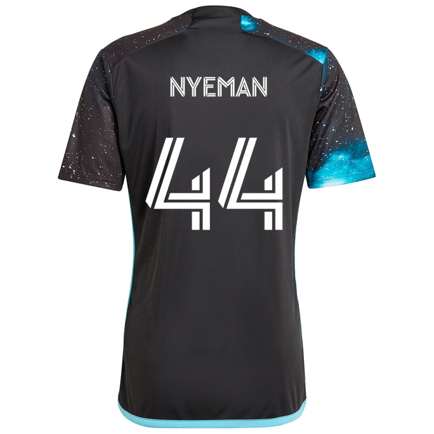 Niño Camiseta Moses Nyeman #44 Azul Negro 1ª Equipación 2024/25 La Camisa México