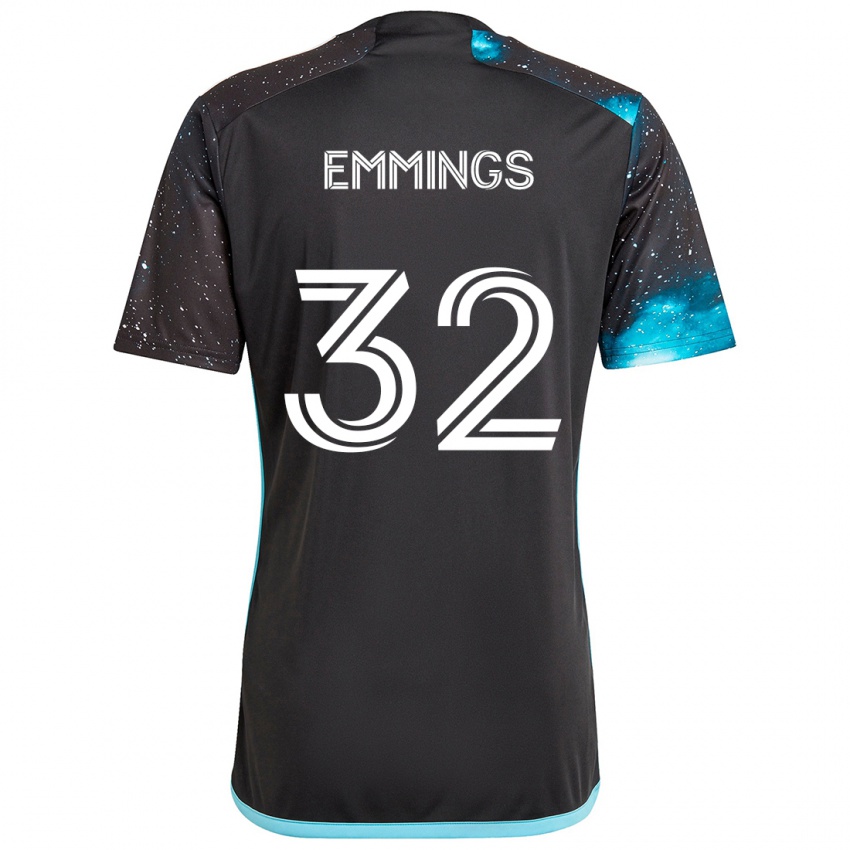 Niño Camiseta Fred Emmings #32 Azul Negro 1ª Equipación 2024/25 La Camisa México