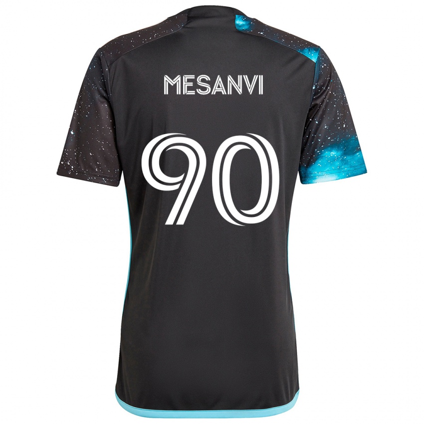 Niño Camiseta Loïc Mesanvi #90 Azul Negro 1ª Equipación 2024/25 La Camisa México