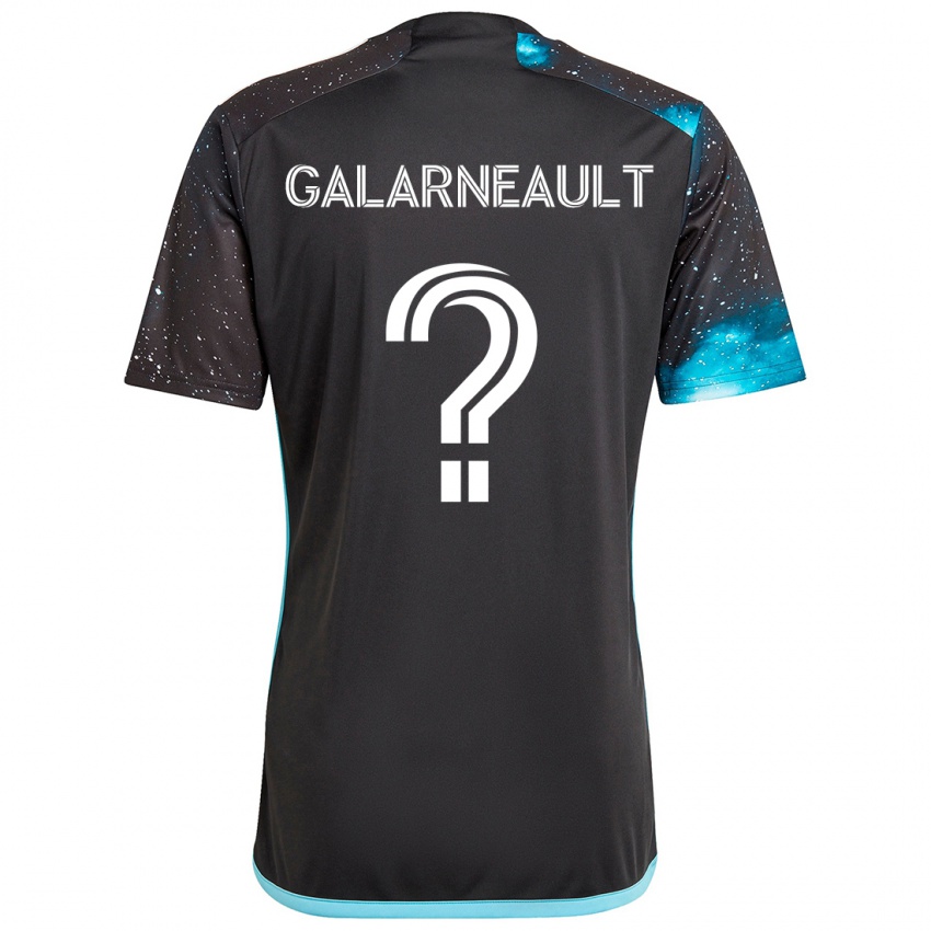 Niño Camiseta Benjamin Galarneault #0 Azul Negro 1ª Equipación 2024/25 La Camisa México