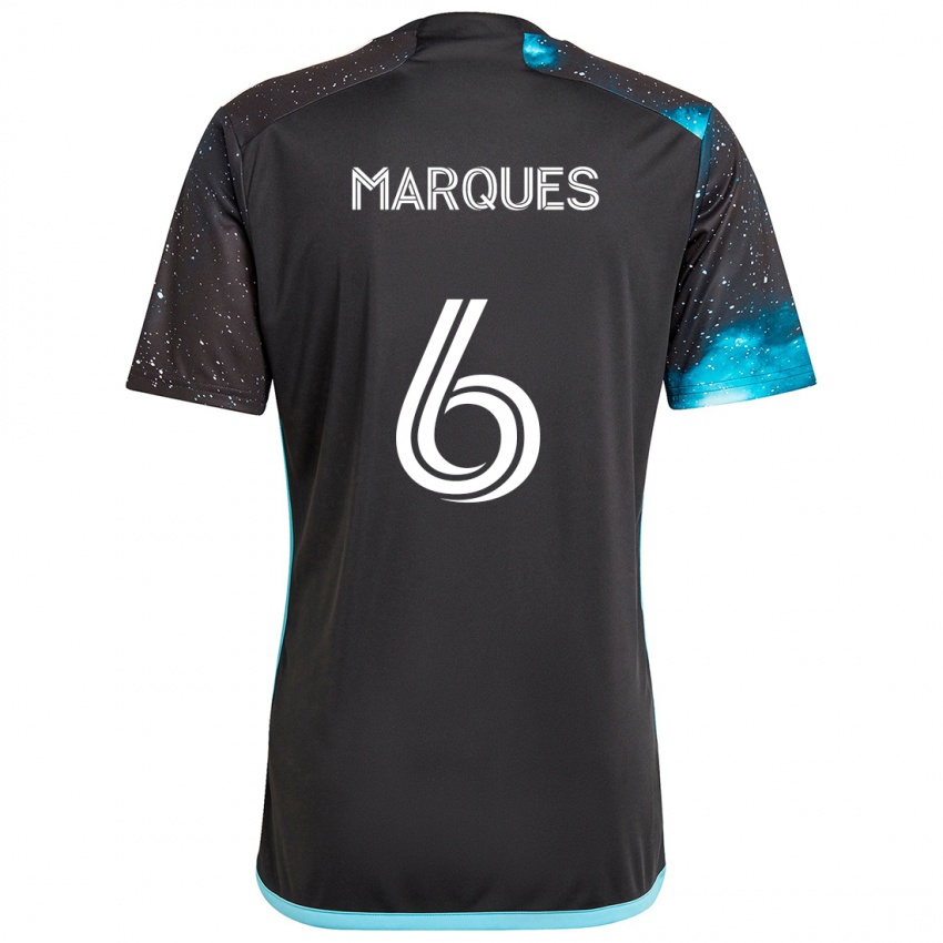 Niño Camiseta Mikael Marqués #6 Azul Negro 1ª Equipación 2024/25 La Camisa México