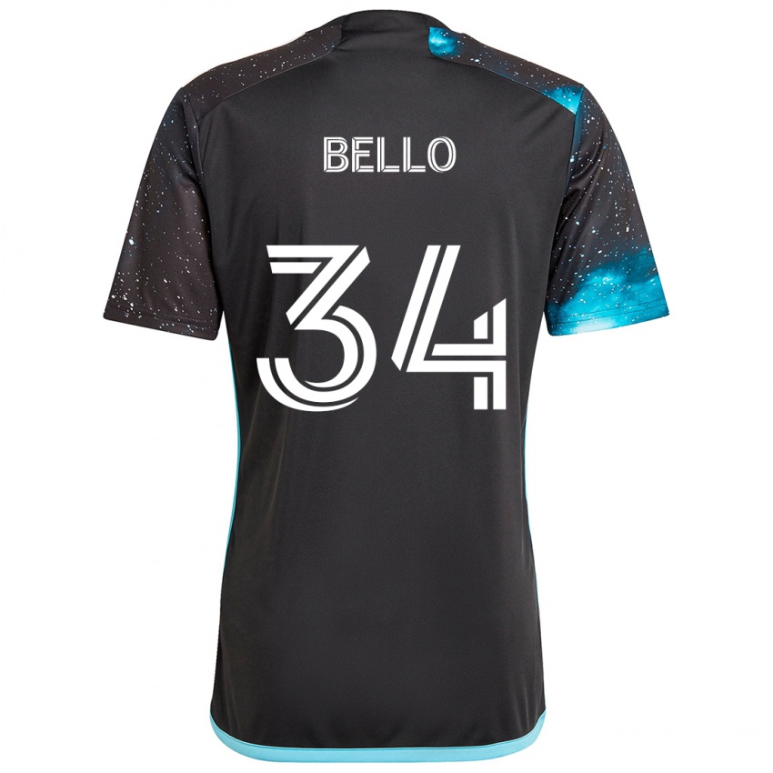 Niño Camiseta Zaydan Bello #34 Azul Negro 1ª Equipación 2024/25 La Camisa México