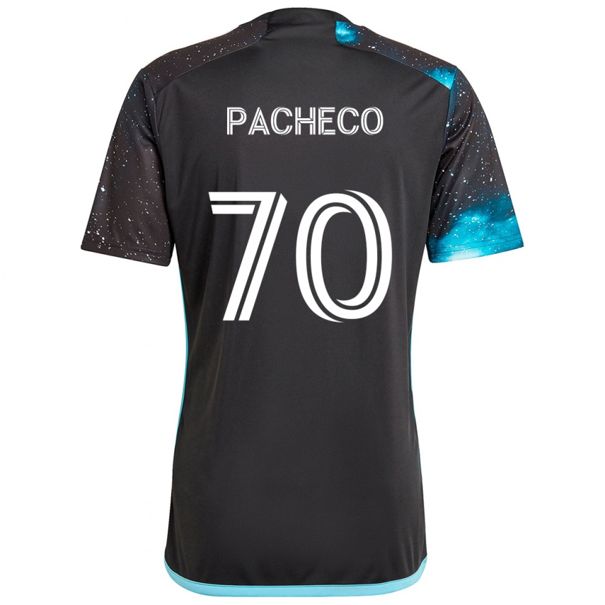 Niño Camiseta Diogo Pacheco #70 Azul Negro 1ª Equipación 2024/25 La Camisa México