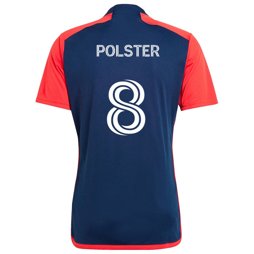 Niño Camiseta Matt Polster #8 Azul Rojo 1ª Equipación 2024/25 La Camisa México