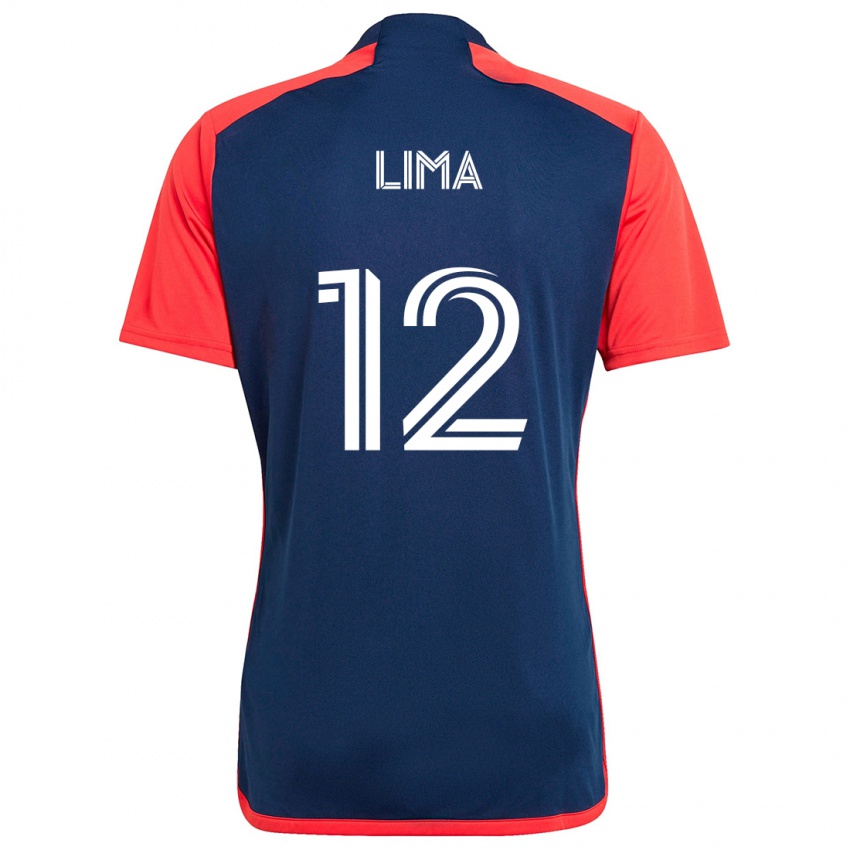 Niño Camiseta Nick Lima #12 Azul Rojo 1ª Equipación 2024/25 La Camisa México