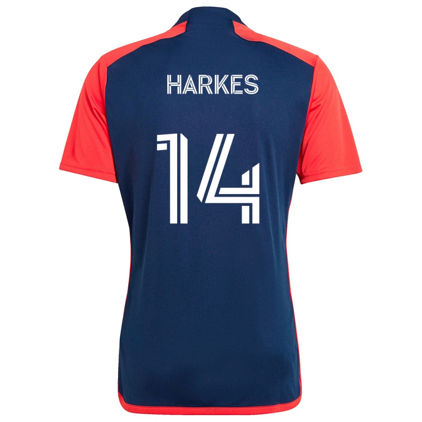 Niño Camiseta Ian Harkes #14 Azul Rojo 1ª Equipación 2024/25 La Camisa México