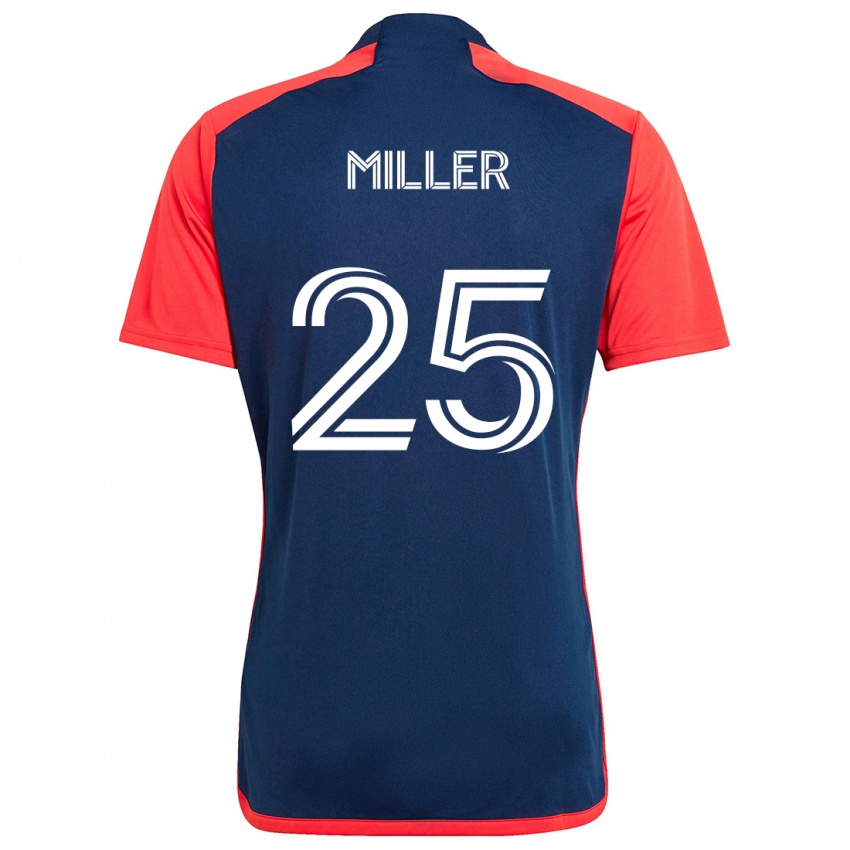 Niño Camiseta Peyton Miller #25 Azul Rojo 1ª Equipación 2024/25 La Camisa México