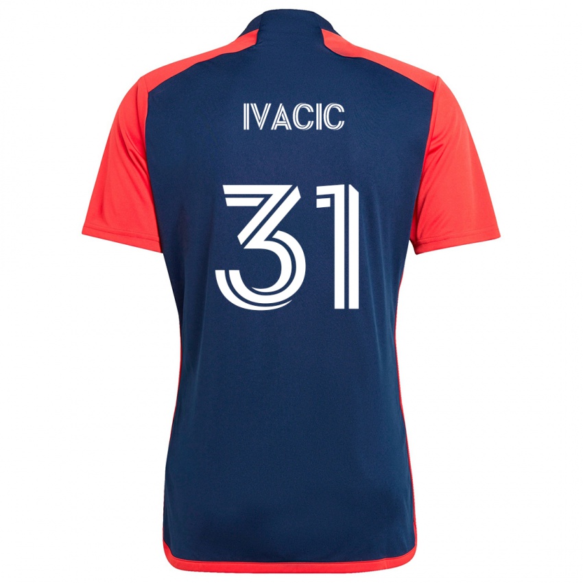 Niño Camiseta Aljaz Ivacic #31 Azul Rojo 1ª Equipación 2024/25 La Camisa México