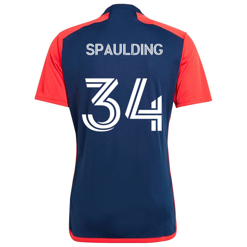 Niño Camiseta Ryan Spaulding #34 Azul Rojo 1ª Equipación 2024/25 La Camisa México