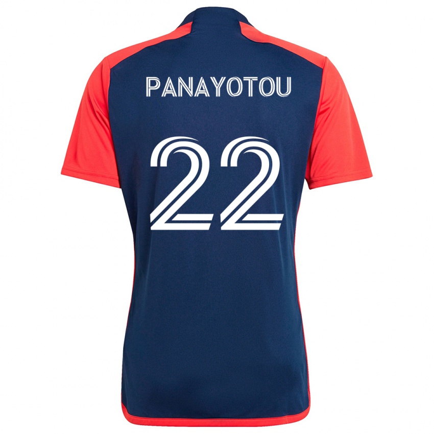 Niño Camiseta Jack Panayotou #22 Azul Rojo 1ª Equipación 2024/25 La Camisa México