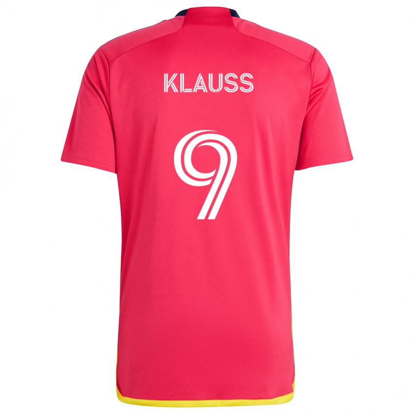 Niño Camiseta João Klauss #9 Rojo Azul 1ª Equipación 2024/25 La Camisa México